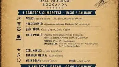 Bozcaada'da Homeros Günleri: 25 Yıllık Kültürel Buluşma 1 Ağustos'ta Kapılarını Açıyor!
